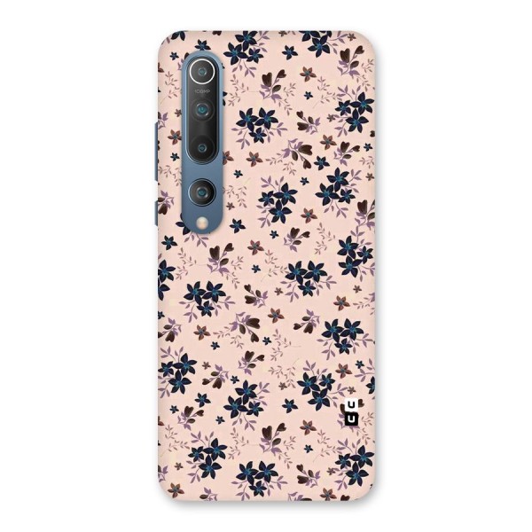 Blue Peach Floral Back Case for Mi 10