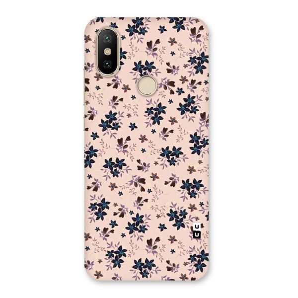 Blue Peach Floral Back Case for Mi A2