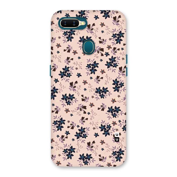 Blue Peach Floral Back Case for Oppo A12