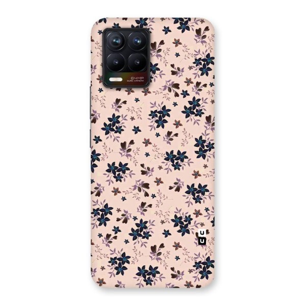 Blue Peach Floral Back Case for Realme 8