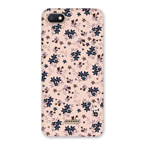 Blue Peach Floral Back Case for Redmi 6A