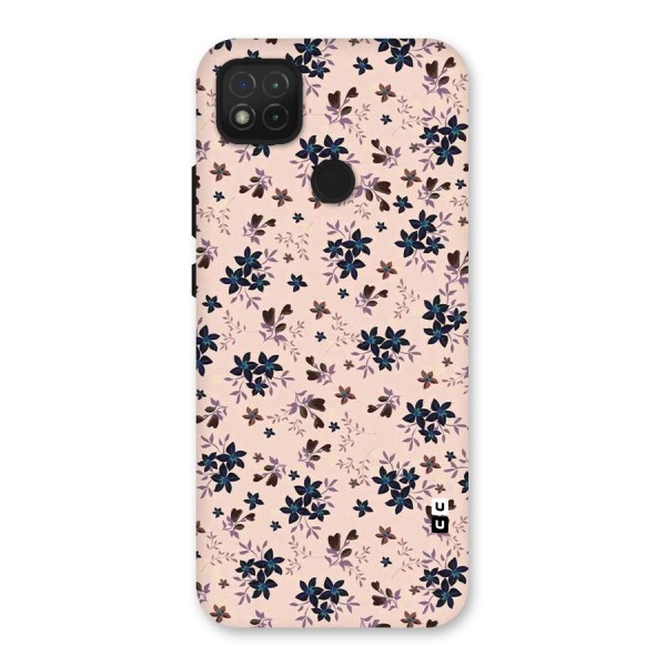 Blue Peach Floral Back Case for Redmi 9C