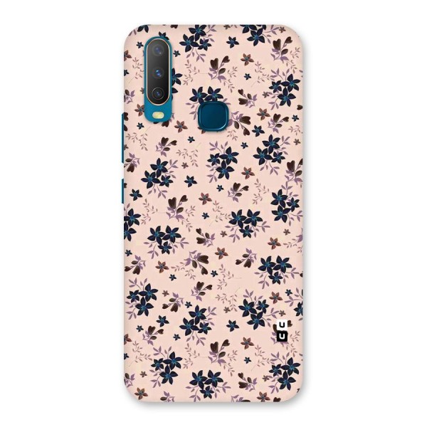 Blue Peach Floral Back Case for Vivo Y12