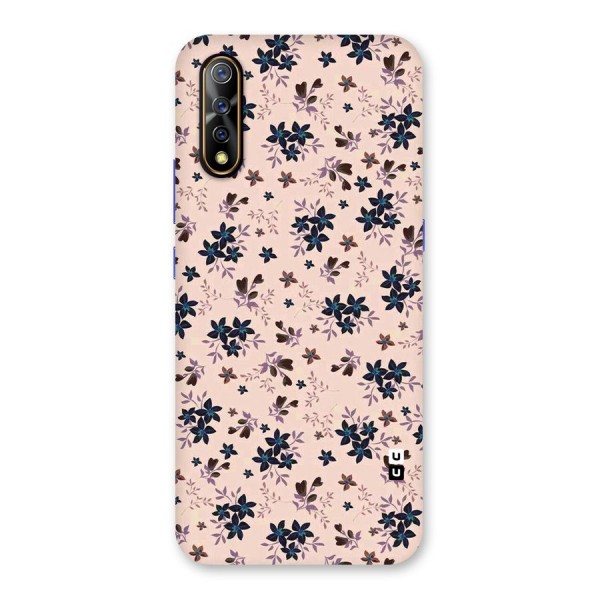 Blue Peach Floral Back Case for Vivo Z1x