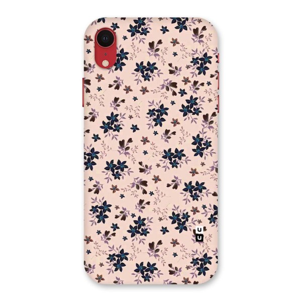 Blue Peach Floral Back Case for iPhone XR