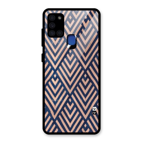 Blue Peach Glass Back Case for Galaxy A21s