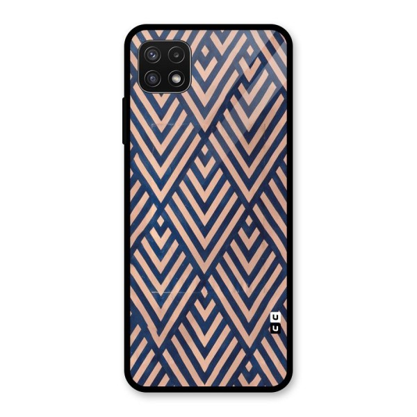 Blue Peach Glass Back Case for Galaxy A22 5G