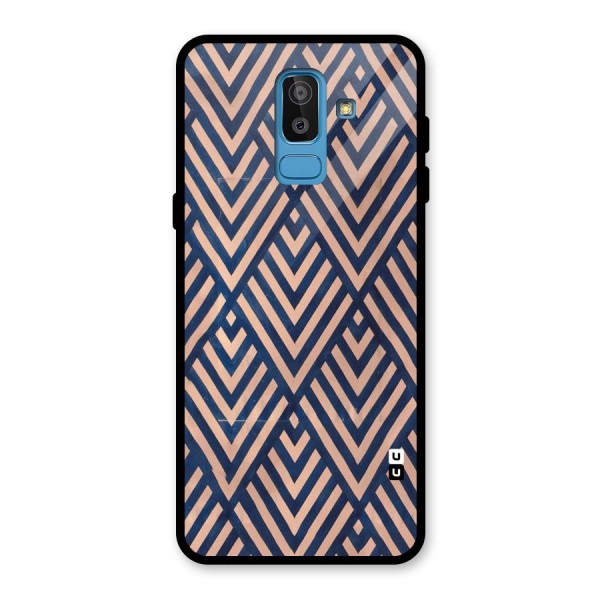 Blue Peach Glass Back Case for Galaxy J8