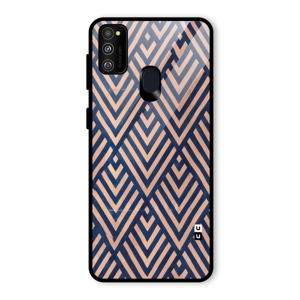 Blue Peach Glass Back Case for Galaxy M21