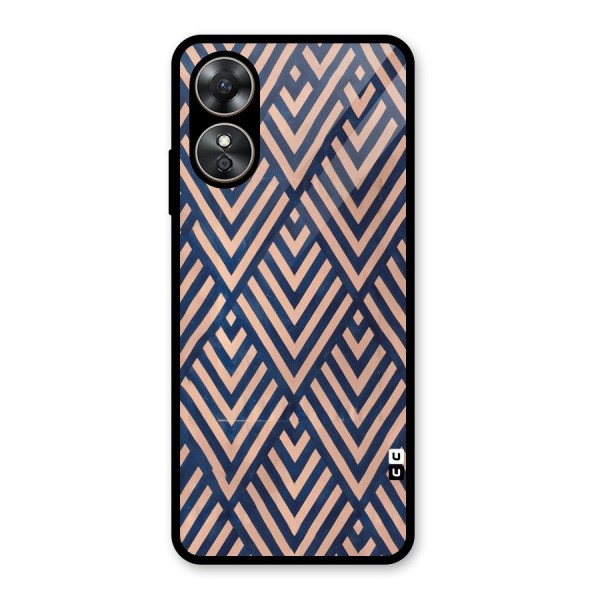 Blue Peach Glass Back Case for Oppo A17