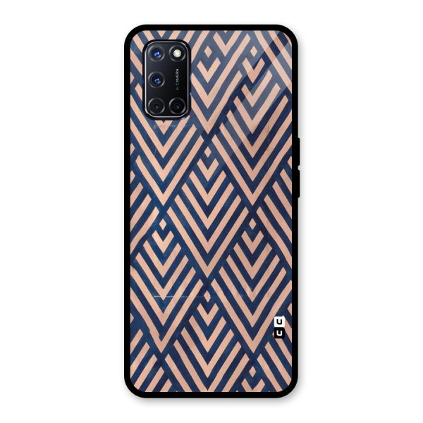 Blue Peach Glass Back Case for Oppo A52