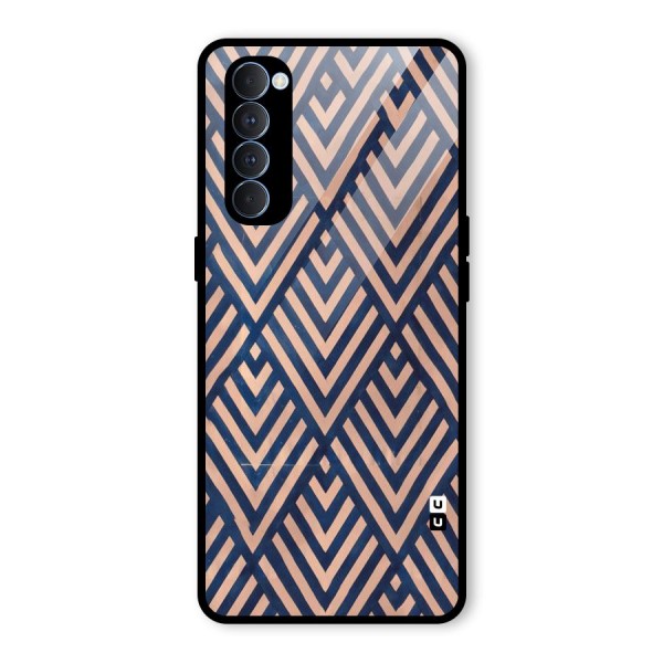 Blue Peach Glass Back Case for Oppo Reno4 Pro