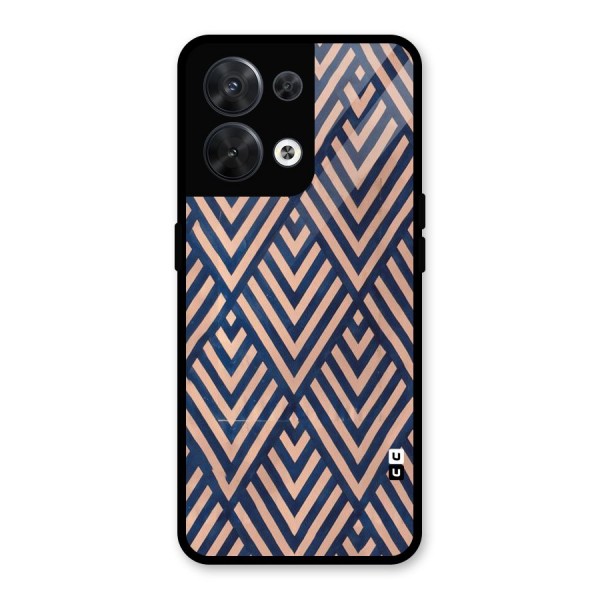 Blue Peach Glass Back Case for Oppo Reno8 5G