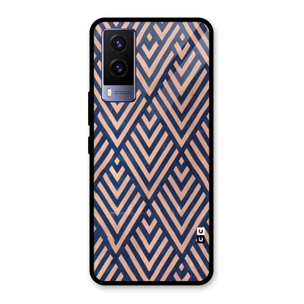 Blue Peach Glass Back Case for Vivo V21e 5G