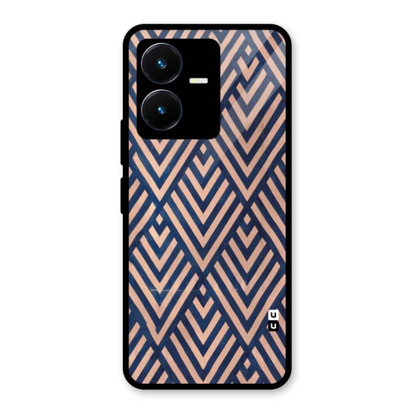 Blue Peach Glass Back Case for Vivo Y22