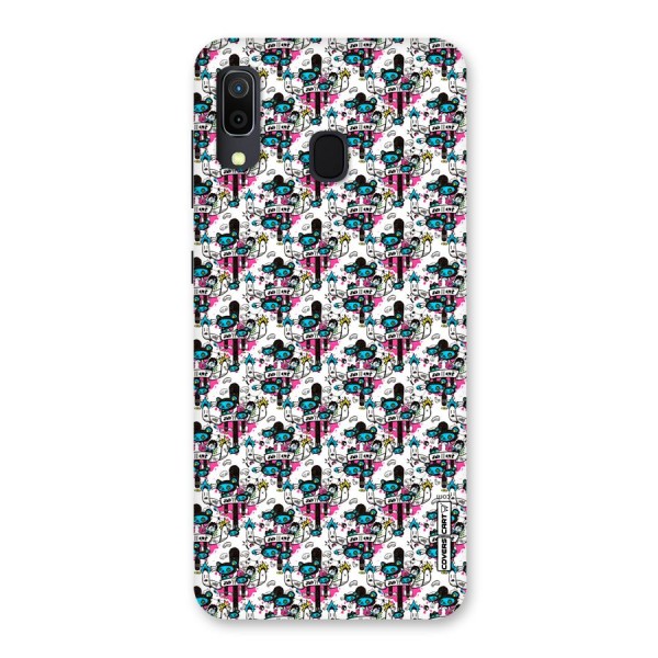 Blue Pink Pattern Back Case for Galaxy A20