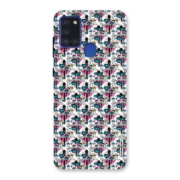 Blue Pink Pattern Back Case for Galaxy A21s