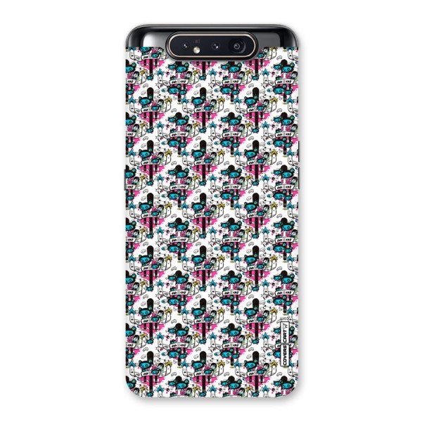 Blue Pink Pattern Back Case for Galaxy A80