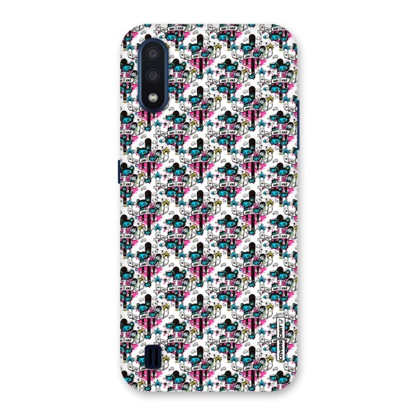 Blue Pink Pattern Back Case for Galaxy M01