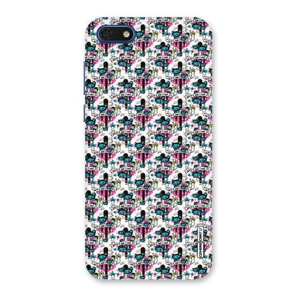 Blue Pink Pattern Back Case for Honor 7s