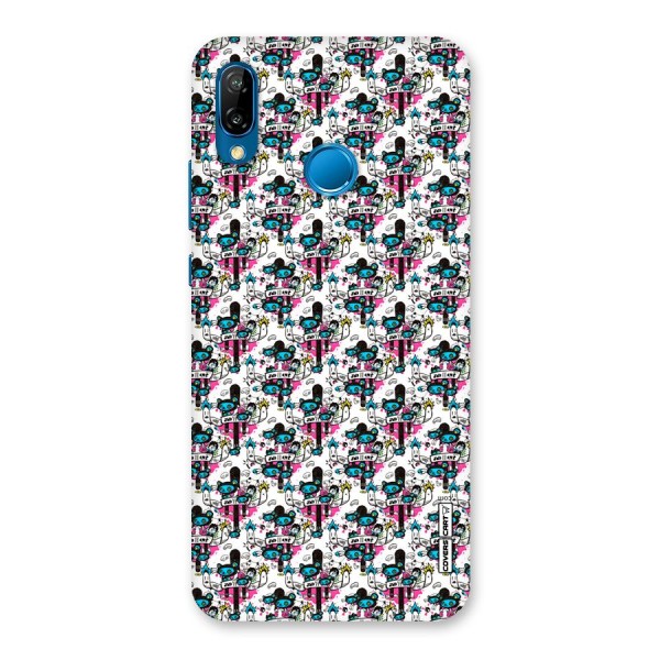 Blue Pink Pattern Back Case for Huawei P20 Lite