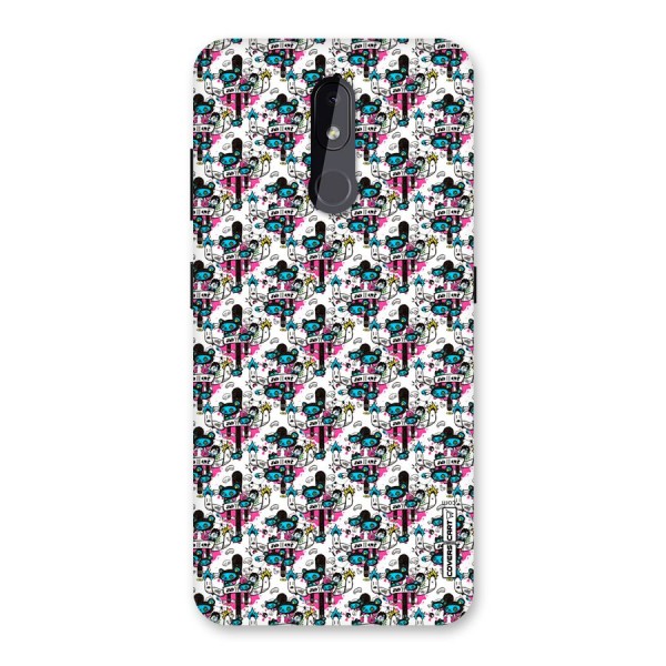 Blue Pink Pattern Back Case for Nokia 3.2