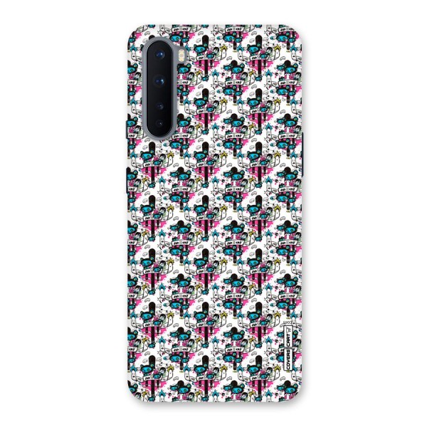 Blue Pink Pattern Back Case for OnePlus Nord