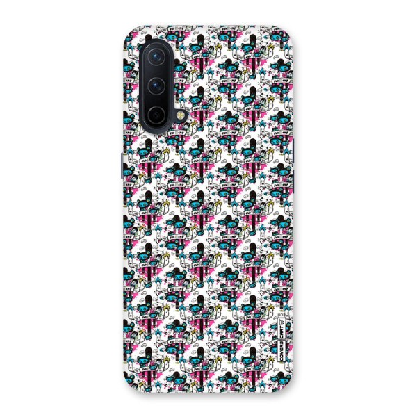 Blue Pink Pattern Back Case for OnePlus Nord CE 5G