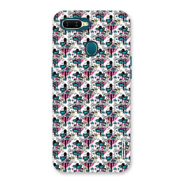 Blue Pink Pattern Back Case for Oppo A12