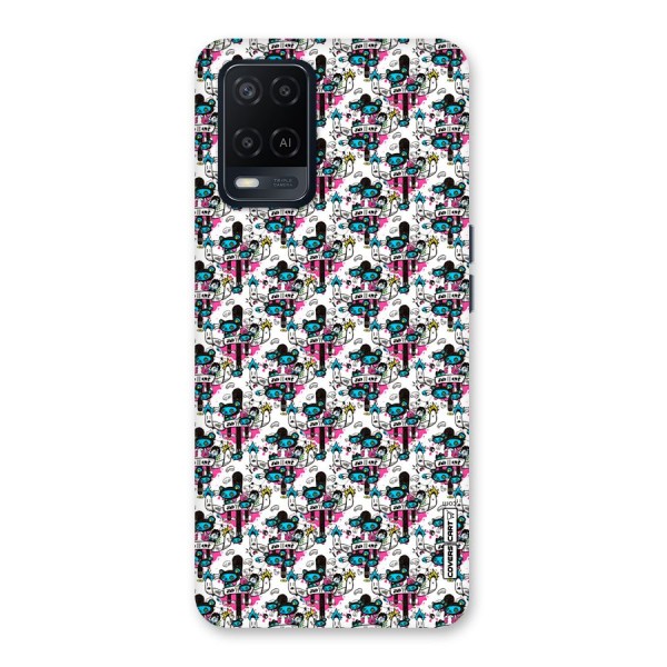 Blue Pink Pattern Back Case for Oppo A54