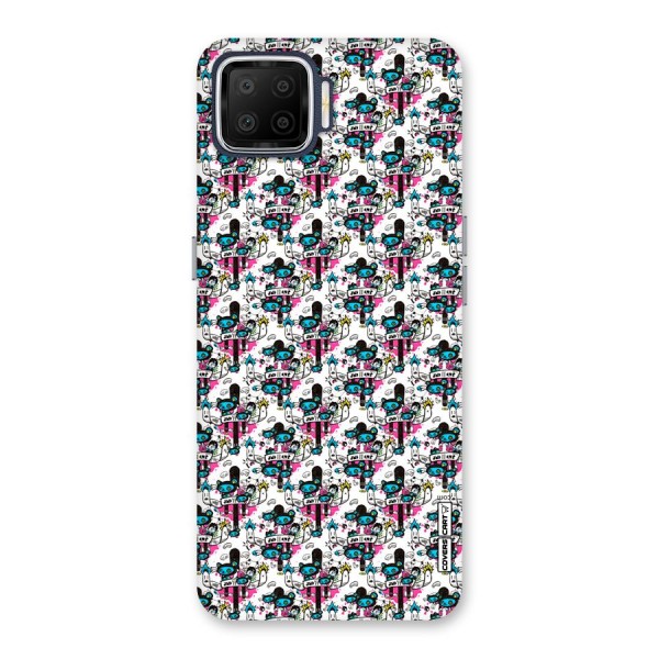 Blue Pink Pattern Back Case for Oppo F17