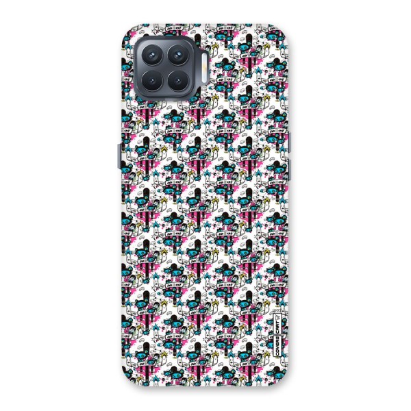 Blue Pink Pattern Back Case for Oppo F17 Pro