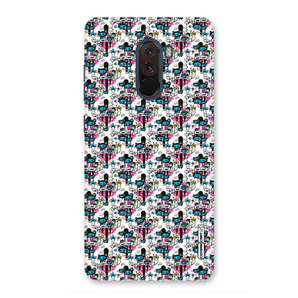 Blue Pink Pattern Back Case for Poco F1