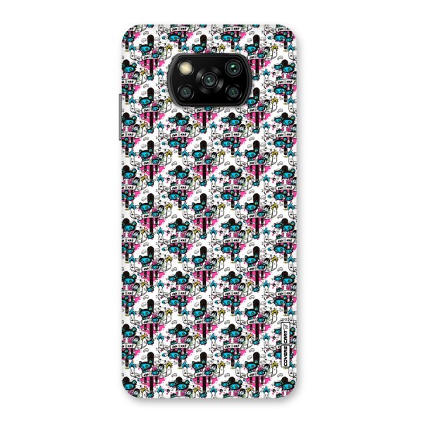 Blue Pink Pattern Back Case for Poco X3