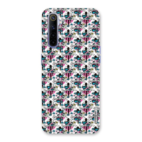 Blue Pink Pattern Back Case for Realme 6