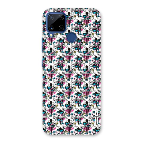 Blue Pink Pattern Back Case for Realme C15