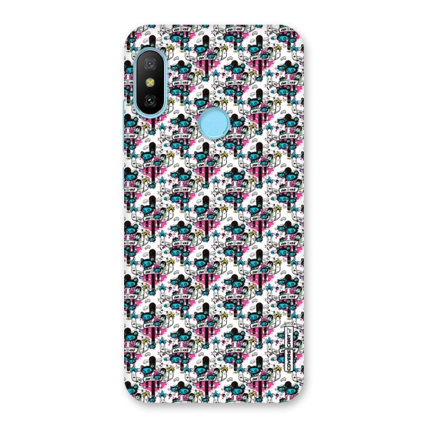 Blue Pink Pattern Back Case for Redmi 6 Pro