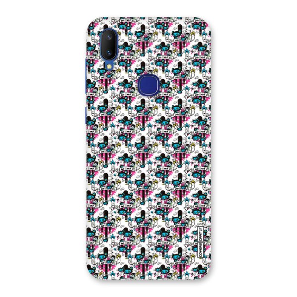 Blue Pink Pattern Back Case for Vivo V11