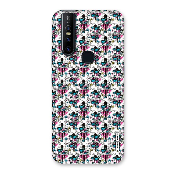 Blue Pink Pattern Back Case for Vivo V15