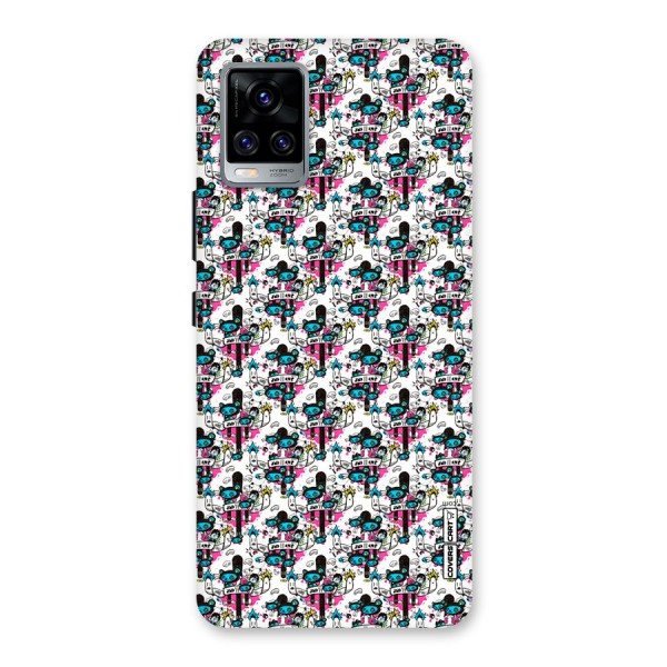 Blue Pink Pattern Back Case for Vivo V20 Pro