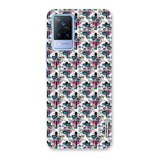 Blue Pink Pattern Back Case for Vivo V21 5G