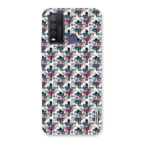 Blue Pink Pattern Back Case for Vivo Y30