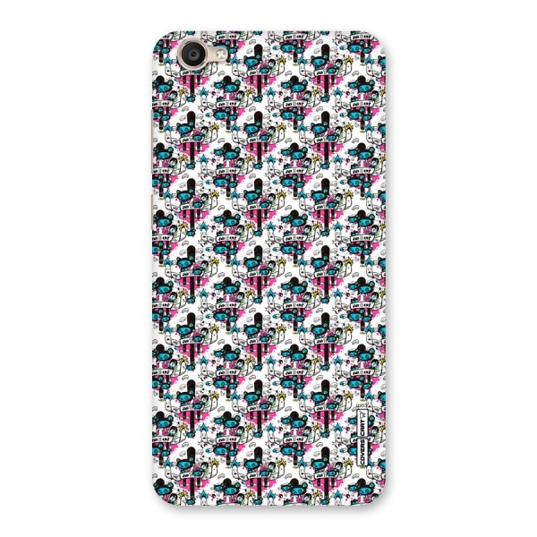 Blue Pink Pattern Back Case for Vivo Y55s