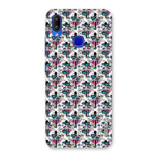 Blue Pink Pattern Back Case for Vivo Y91