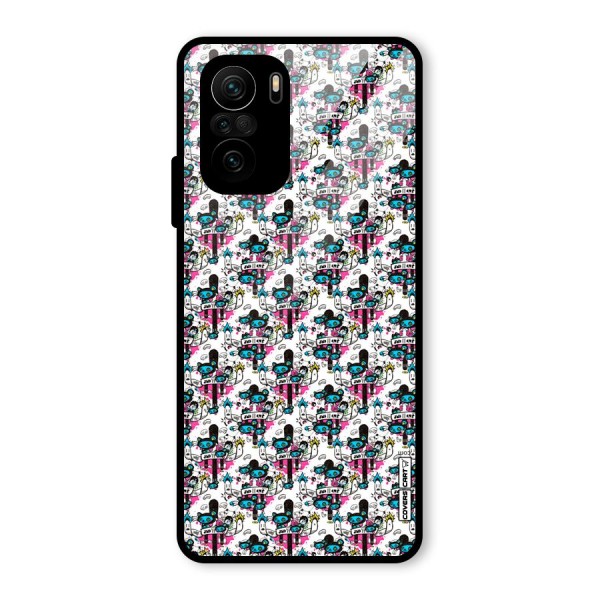 Blue Pink Pattern Glass Back Case for Mi 11x