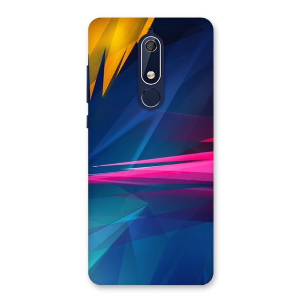 Blue Red Abstract Back Case for Nokia 5.1