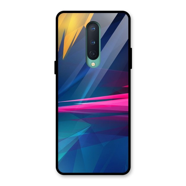 Blue Red Abstract Glass Back Case for OnePlus 8