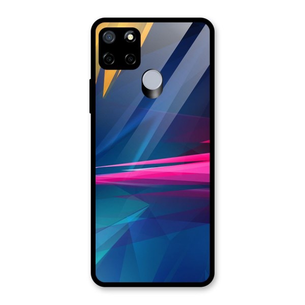 Blue Red Abstract Glass Back Case for Realme C12