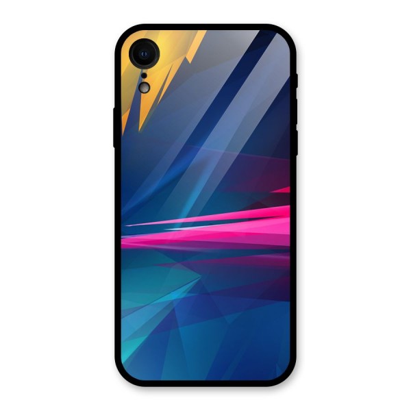 Blue Red Abstract Glass Back Case for XR