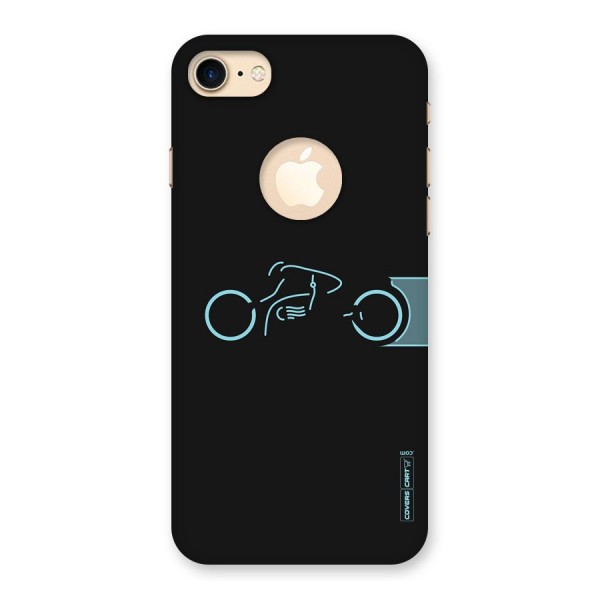 Blue Ride Back Case for iPhone 8 Logo Cut